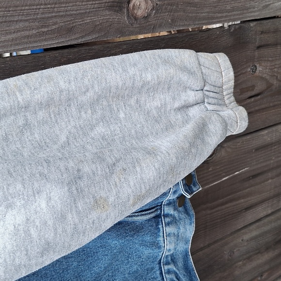 Rare VTG Looney Tunes Bugs Bunny Daffy Taz 1993 Hoodie Denim Jean Jacket 90s L - Picture 5 of 9